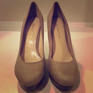Size 6.5 Enzo Agiolini Nude Platform Pumps